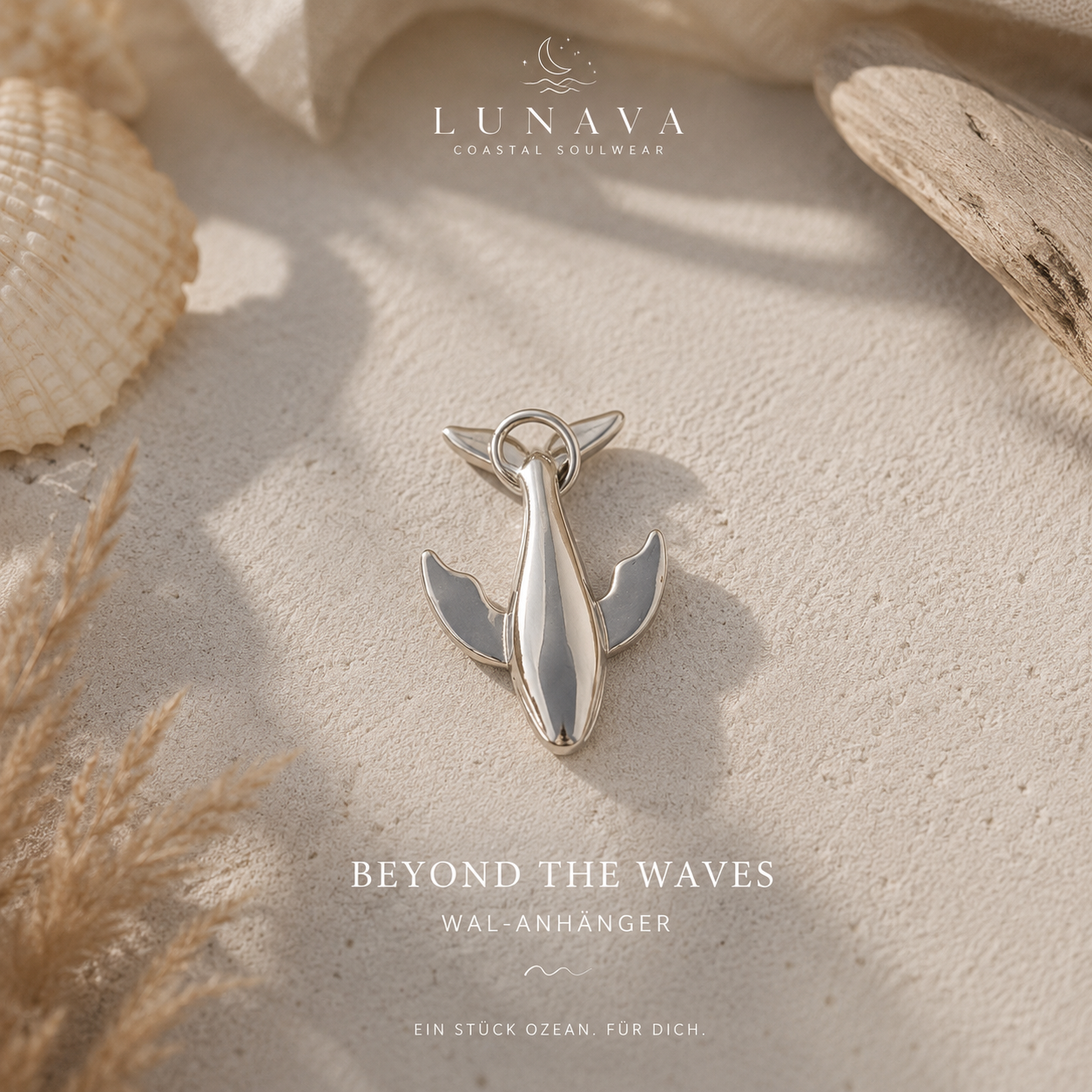 Beyond the Waves 🐋 – Wal-Anhänger aus Edelstahl