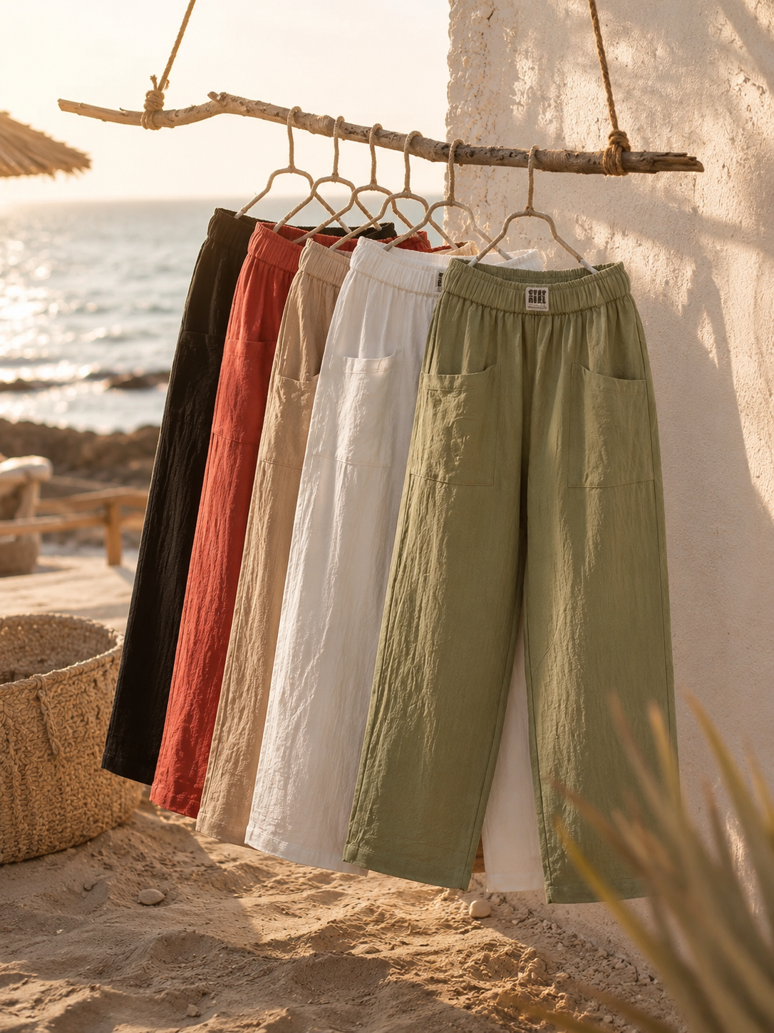 Coastal Breeze Leinenhose aus Baumwolle & Leinen ✨🐚