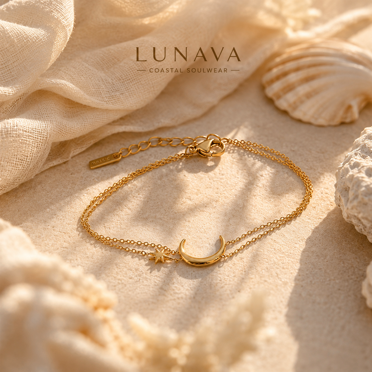 🌙 Mondzauber Armband – Gold