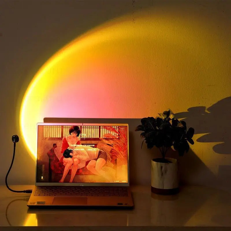 USB Sonnenuntergang Licht – LED Rainbow Neon Nachtlicht