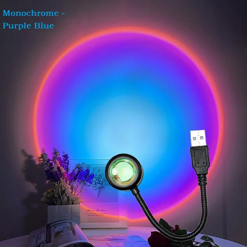 USB Sonnenuntergang Licht – LED Rainbow Neon Nachtlicht