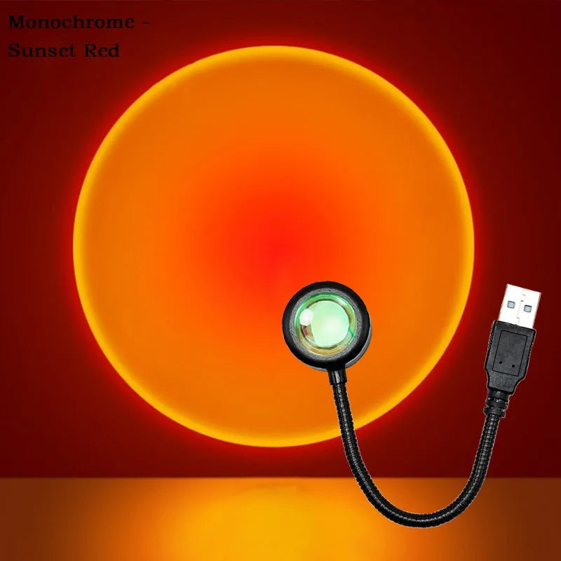 USB Sonnenuntergang Licht – LED Rainbow Neon Nachtlicht